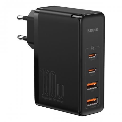 Baseus GaN2 Pro Quick Travel Charger / Ladegert, 2x USB-C + 2x USB, 100W, schwarz