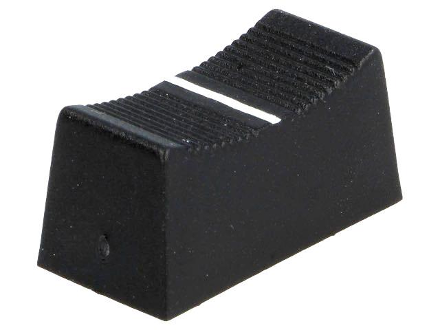 Faderknopf für 4mm Schiebepotentiometer, 23x11x11mm, schwarz