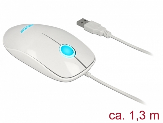 Optische 3-Tasten LED Maus USB Typ-A weiß