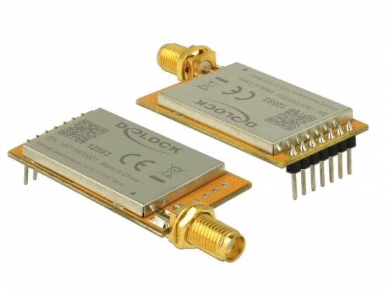 IoT LoRa Funkmodul 868 MHz 30 dBm TTL (3,3 V) Pfostenstecker - SMA Buchse