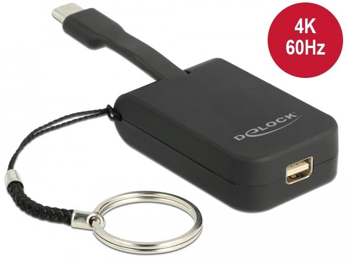 USB Type-C Adapter zu mini DisplayPort (DP Alt Mode) 4K 60 Hz, Schlüsselanhänger