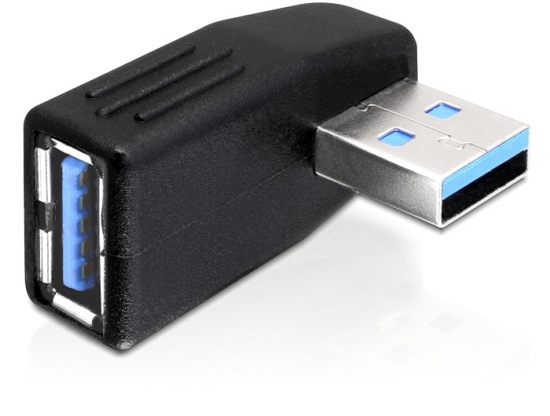 Adapter USB 3.0 Stecker - Buchse 270 gewinkelt, horizontal