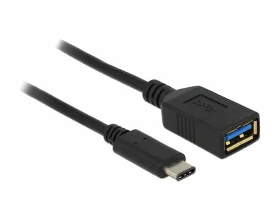 Adapterkabel SuperSpeed USB 3.1, Gen 1 USB-C Stecker - A Buchse 15cm schwarz