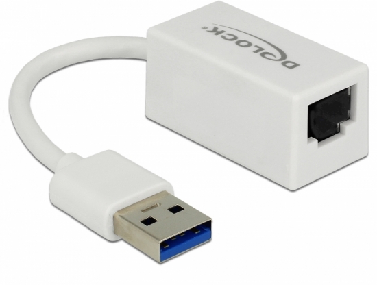 Adapter USB 3.1 Gen 1 Typ A Stecker - Gigabit LAN 10/100/1000 Mbps kompakt wei
