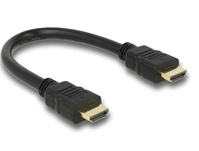 High Speed HDMI Kabel mit Ethernet schwarz - Länge: 0,25 m