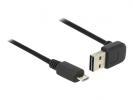 EASY USB 2.0 Kabel A Stecker oben/unten gewinkelt  micro B Stecker schwarz - Lnge: 1,0 m