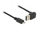 EASY USB 2.0 Kabel A Stecker oben/unten gewinkelt  micro B Stecker schwarz - Lnge: 2,0 m