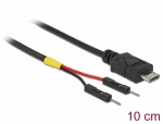 Kabel Micro USB Typ B Stecker  2x Pfostenstecker einzeln zur Stromversorgung - Lnge: 10 cm