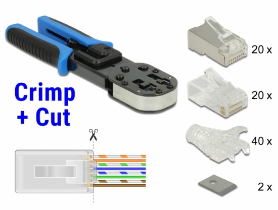 RJ45 Crimp+Cut Werkzeugset