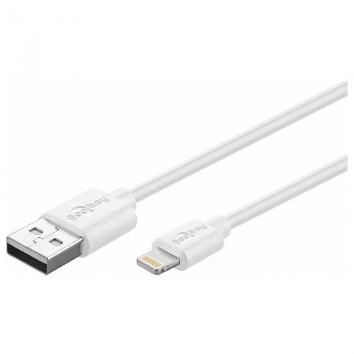 goobay Lightning USB Kabel (MFi) weiß
