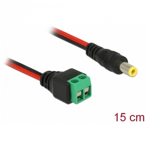DC Kabel, 2 Pin Terminalblock  Hohlstecker 5,5 x 2,5 mm gerade