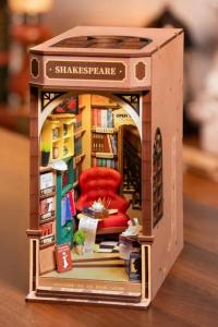 getDigital Tiny House Bcherregal-Haus Holzbausatz Buchladen, 3D-Puzzle, LED-beleuchtet, 176 Teile