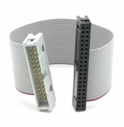 GPIO Adapter-Kabel für Raspberry Pi, 40 Pin Buchse > 26 Pin Stecker, grau, 15cm