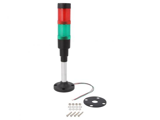 LED Signalsule, Dauerlicht, rot/grn, Dauerbuzzer, 24V, 40mm
