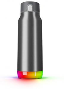 HidrateSpark Pro 946ml, BPA freie intelligente Edelstahl-Trinkflasche, gebrstet, Chug, silber