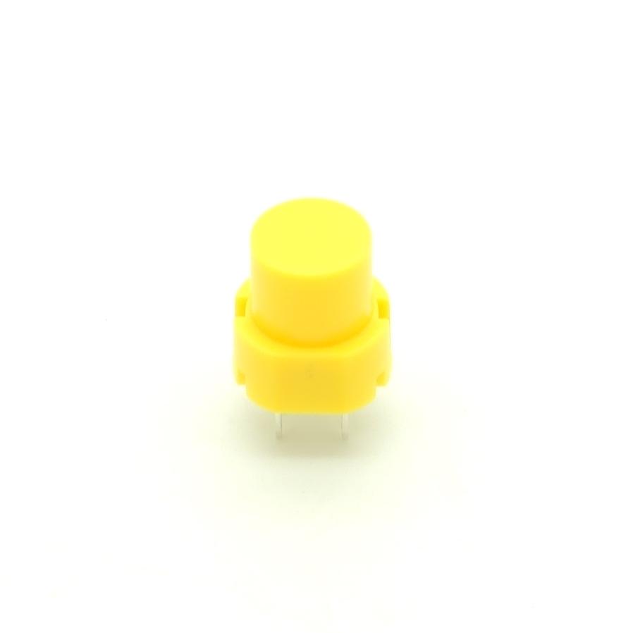 Mikro-Drucktaster 12mm rund, Printmontage, Schließer - Farbe: gelb