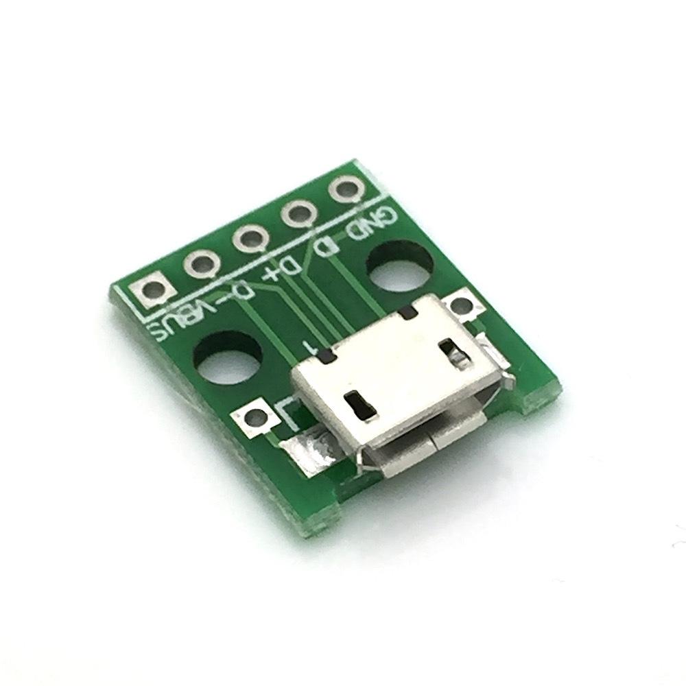 Micro USB 2.0 Breakout Board - Micro B Buchse - Lötpads