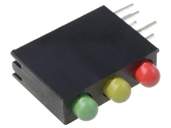 LED Array im Gehuse, 3mm, dreifarbig, rot/gelb/grn