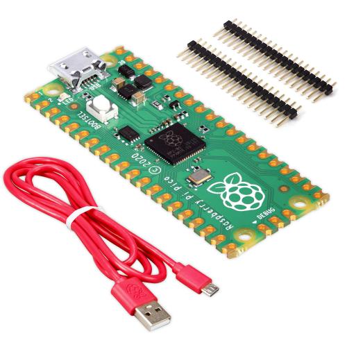Raspberry Pi Pico Light Starter Kit, bestehend aus Pico, offiziellem Kabel und Stiftleisten