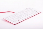offizielle Raspberry Pi Tastatur, DE-Layout, inkl. 3 Port USB Hub, rot/weiß
