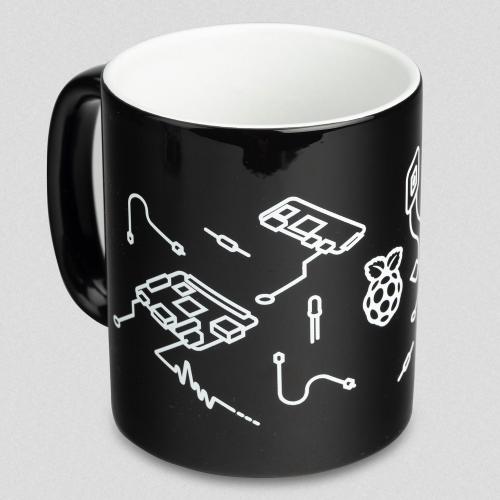 Raspberry Pi Design Mug / Tasse, schwarz