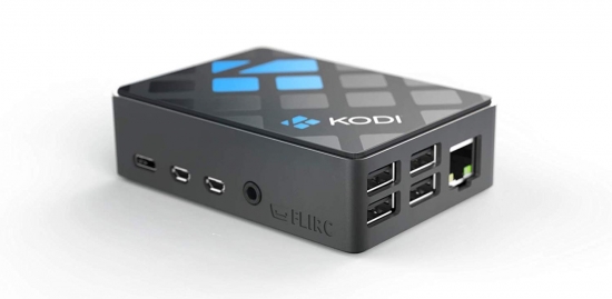 FLIRC Case KODI Edition - Aluminium Gehuse fr Raspberry Pi 4, schwarz