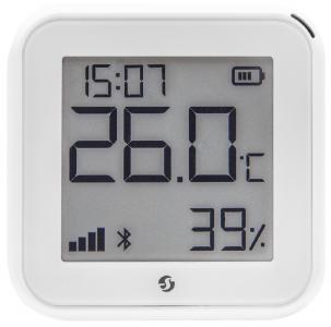 Shelly Plus H&T Gen3, WLAN + Bluetooth Temperatur- und Luftfeuchtesensor mit E-Ink Display, Wei