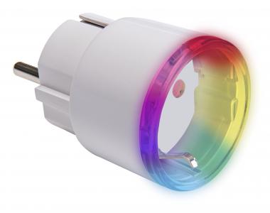 Shelly Plus Plug S, schmale Bluetooth + WLAN Steckdose mit Messfunktion und RGB-LED, weiß