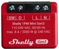 Shelly Plus 1PM Mini Gen3, WLAN + Bluetooth Schaltaktor mit Messfunktion