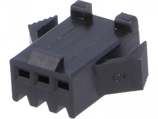 Steckverbinder Gehäuse kompatibel zu JST SMP-03V-BC, weiblich, 3 Pin, schwarz