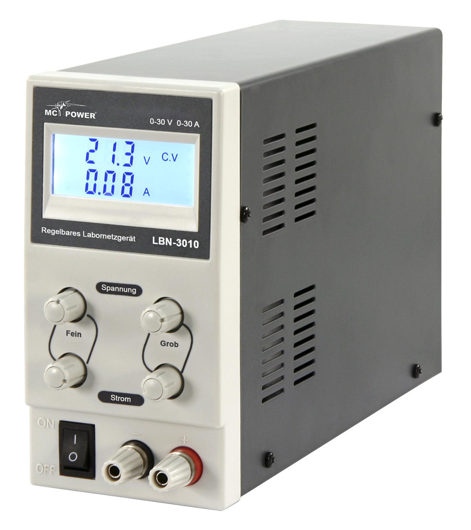 Labornetzgerät LBN-3010, regelbar, 0-30 V, 0-10 A, LC-Anzeige