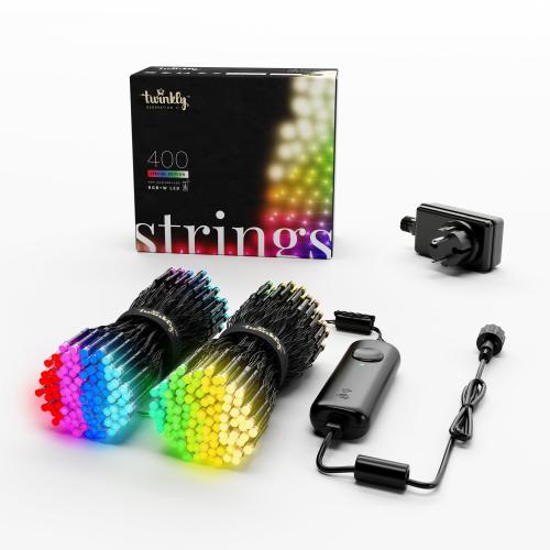 Twinkly Strings, Multicolor & weiße Edition, schwarz, 400 LEDs