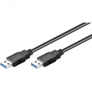 USB 3.0 SuperSpeed Kabel, A Stecker  A Stecker, schwarz