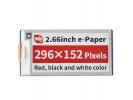 2,66 Zoll E-Paper E-Ink Display Modul r Raspberry Pi Pico, 296152, rot/schwarz/wei