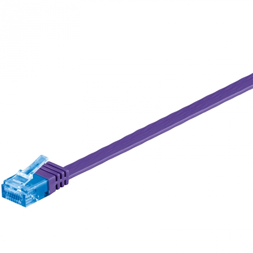 CAT 6a Netzwerkkabel, U/UTP, flach, violett