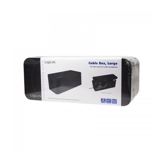 Kabelbox, gro / 407x157x133,5mm, schwarz