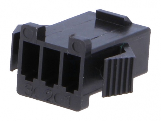 Steckverbinder Gehuse kompatibel zu JST SMP-03V-BC, weiblich, 3 Pin, schwarz
