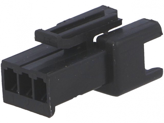 Steckverbinder Gehuse kompatibel zu JST SMR-03V-B, mnnlich, 3 Pin, schwarz