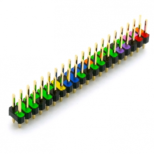 40 Pin GPIO Header fr Raspberry Pi, farbig kodiert, Extended Version