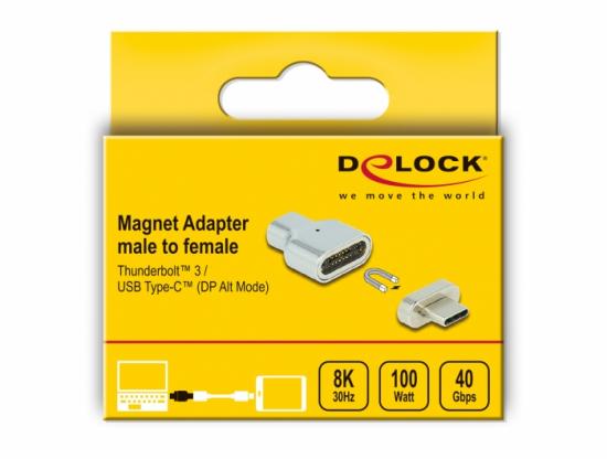 Magnet Adapter, Thunderbolt 3 / USB Type-C, Stecker zu Buchse
