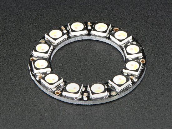 Adafruit NeoPixel Ring - 12 x 5050 RGBW LEDs mit integrierten Treibern, natrliches Wei