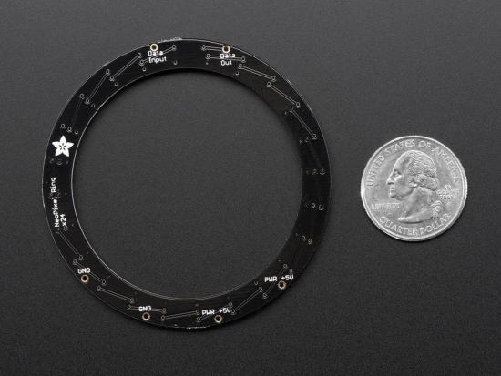 Adafruit NeoPixel Ring - 24 x 5050 RGBW LEDs mit integrierten Treibern, natrliches Wei