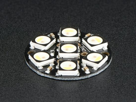 Adafruit NeoPixel Jewel - 7 x 5050 RGBW LED mit integrierten Treibern, Warmweiß
