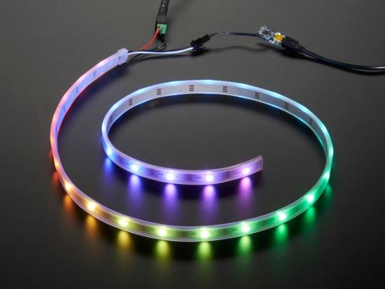 Adafruit NeoPixel LED Streifen Starter Pack - 30 LED/meter, wei, 1m