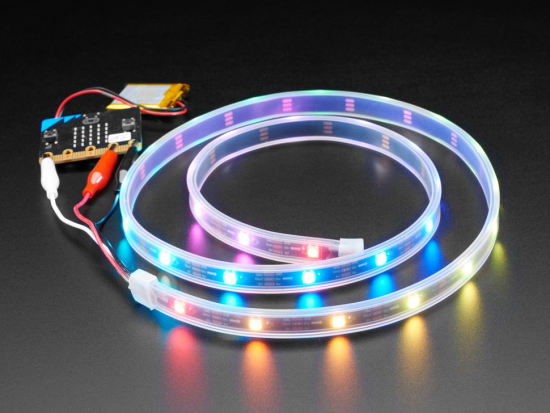 Adafruit NeoPixel LED Streifen mit Krokodilklemmen - 30 LEDs/meter, 1m