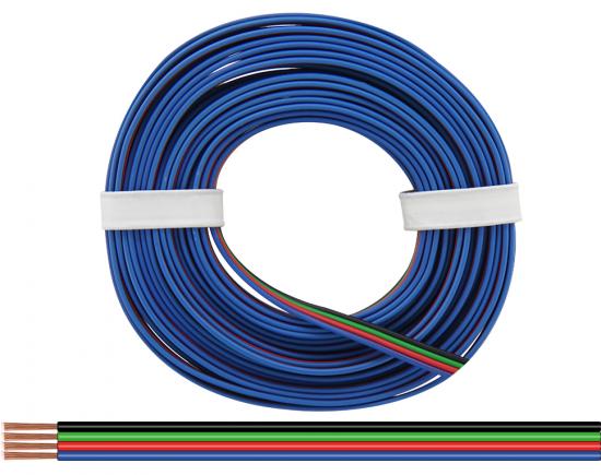 Vierlingslitze isoliert, 4x0,25mm, fr RGB LED Stripes, 5m