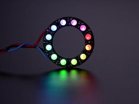 Adafruit NeoPixel Ring - 12 x 5050 RGBW LEDs mit integrierten Treibern, natrliches Wei