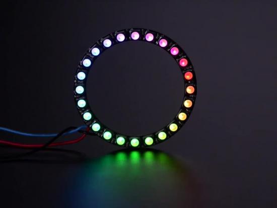 Adafruit NeoPixel Ring - 24 x 5050 RGBW LEDs mit integrierten Treibern, Warmwei