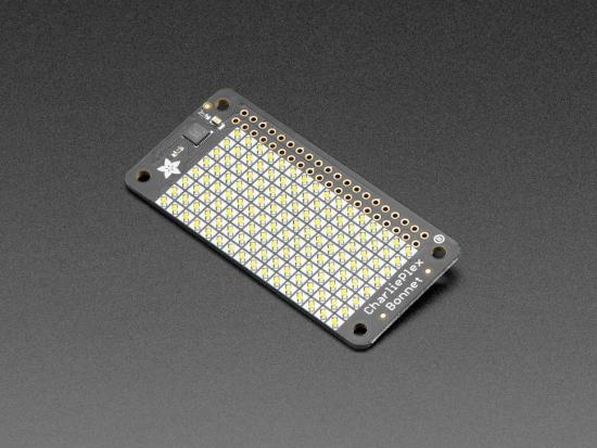 Adafruit CharliePlex LED Matrix Bonnet - 8x16 Warmweie LEDs