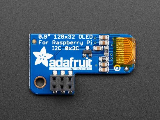 Adafruit PiOLED - 128x32 Monochrom OLED Add-on für Raspberry Pi